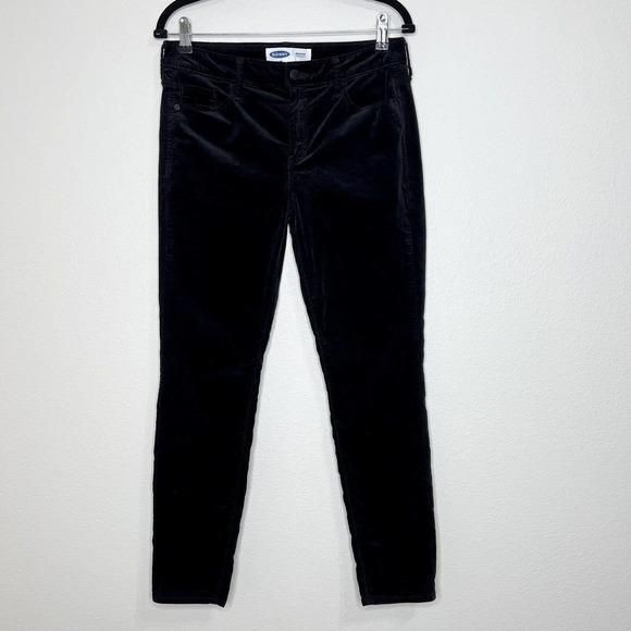 Old Navy Denim - Old Navy Mid Rise Rockstar Super Skinny Black Jack Velvet Stretch Jeans Pants 8